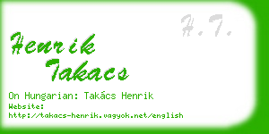henrik takacs business card