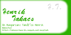 henrik takacs business card